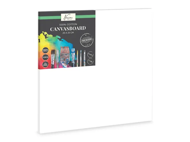 Nassau fine art Canvasboard 25x25cm 100% Katoen 3 stuks