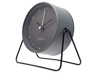 Wekker Nextime Berlin Table 14x13 cm grijs metaal - 4