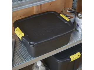 Robuuste Opbergbox 22.4 Liter Met Handgrepen Zwart - 2