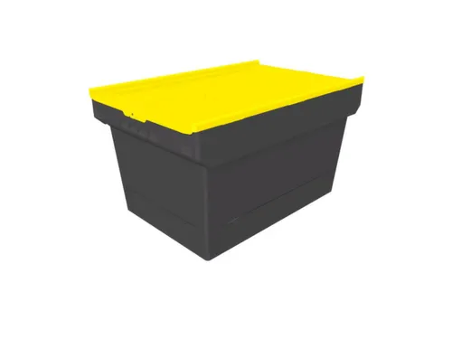 Herbruikbare containers HxLxB 340x610x400mm 58l PP-regeneraat geel