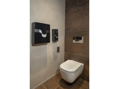 Toiletpapier dispenser Celtex Megamini Revolver zwart 3 rol