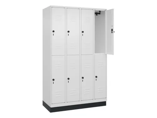dubbeldekse locker,HxBxD 1950x1200x500mm,4x2vak.,vak B 300mm