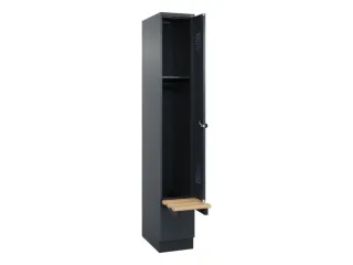 locker met bank,HxBxD 1950x300x815mm,1vak,vak B 300mm,draaigrendel - 1