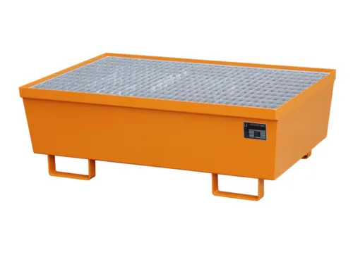 Opvangbak 2x 200l Opvangvol. 225l Oranje 415x 1200x 800mm Rooster