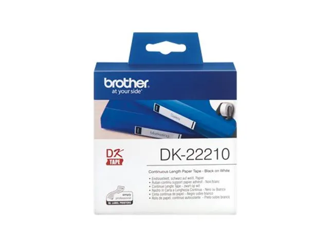 Etiket Brother DK-22210 29mm thermisch 30-meter wit papier