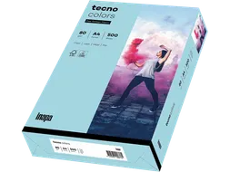 Inapa Tecno colors Gekleurd papier A4 Midden blauw 80 gram 500vel