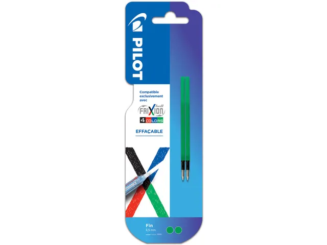 Pilot FriXion Ball 4 Colors Navullingen Groen Blister 2 Stuks