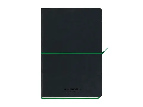 Notitieboek Aurora Tesoro A5 192blz lijn 80gr zwart groen