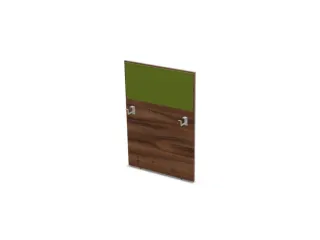 baliepaneel v. bureau aanbouw rechts NP-tiepolo nut BN7048-groen 800mm - 1