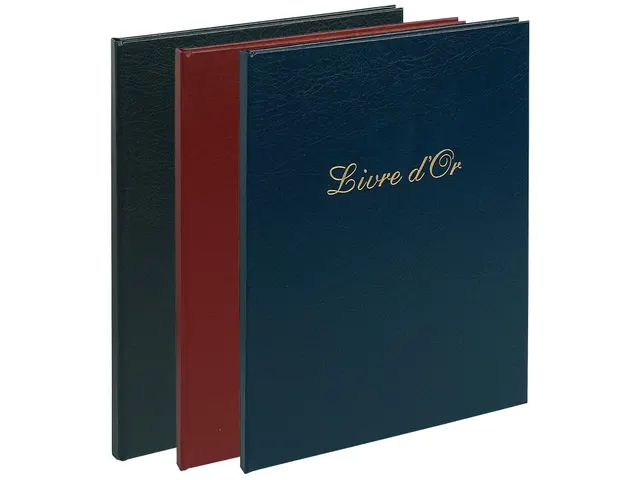 Livre d'or Balacron avec titre 100 pages blanches - 27x22 cm vertical