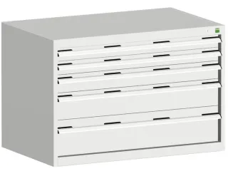ladekast HxBxD 700x1050x750mm 5laden romp RAL7035 front RAL7035 - 1