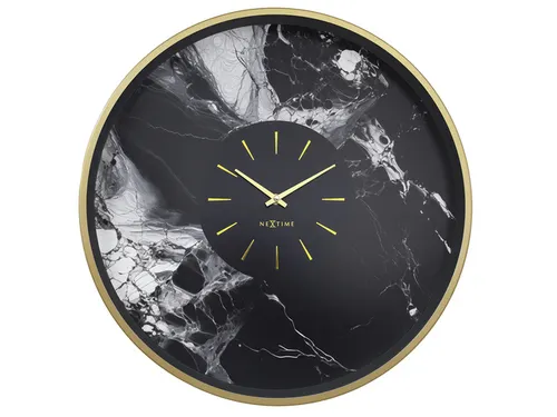 Wandklok NeXtime Marble Duo 48cm goud metaal
