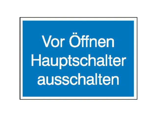 aanwijzingsbord,Vóór het openen hoofdschakelaar uitschakelen,PVC