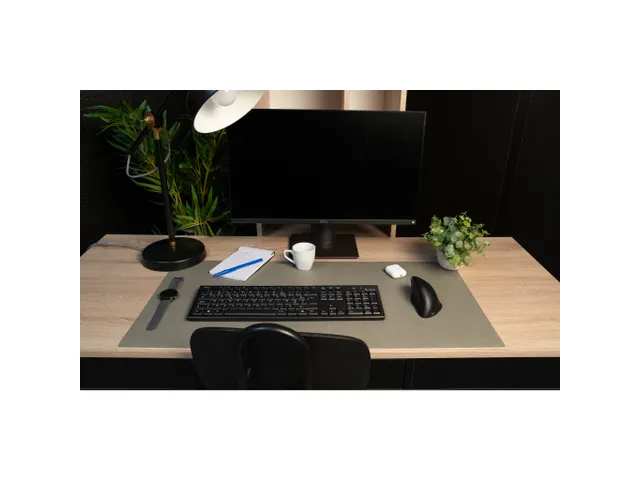 Onderlegger PU 43x90cm nude/grijs