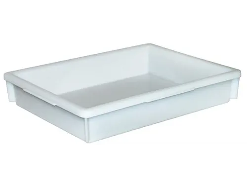 Stapelbak Pe Hxlxb 85X460X360Mm Inhoud 10L Naturel Wit