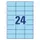 Gekleurde Etiketten 70x37mm Blauw 42812