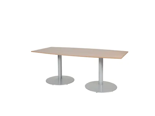Linesto Vergadertafel Vaste Hoogte 200x100 Ton Havana/Kersen 25mm Alu