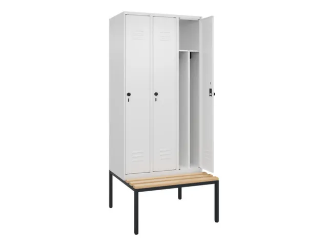locker voor scheiding van kleding,HxBxD 2120x900x815mm,3vak