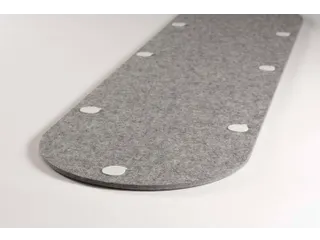Akoestische PET-vilt ovale stroken donkergrijs 30x120cm 6 stuks - 3