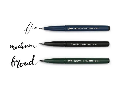 Brushpen Pentel XSESP15 zwart blister à 3 stuks