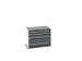 ladekast HxBxD 800x1050x750mm 4 laden romp Ral7035 front Ral7016 staal