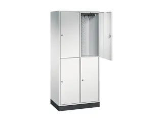 grootvolume garderobekast,RAL 7035,HxBxD 1950x820x500mm,2x2vak. - 1