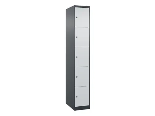 lockerkast HxBxD 1850x300x500mm 1x5vakken cil.-slot staand op vloer