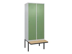 locker met bank,HxBxD 2120x800x815mm,2vak,vak B 400mm,cil.-slot