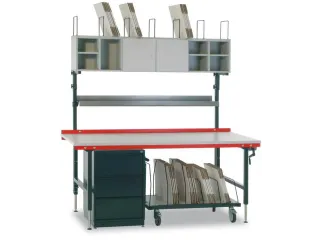 formulierarchivering,v. paktafel,BxD 1630x230mm,staal,zilvergrijs - 2