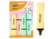 Markeerstift Bic blister à 4 pastelkleuren