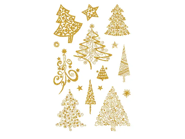 Etiket Z-design Christmas kerstbomen - 2 vel