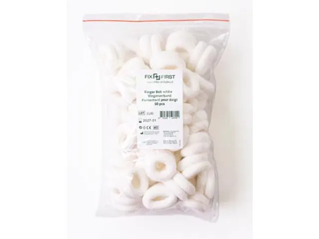Vingerhoesjes Vingerbob Textiel Wit Pak van 50 Stuks