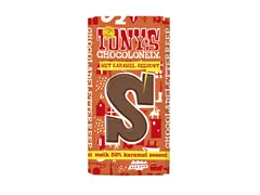 Chocoladeletter Tony's Chocolonely melk karamel zeezout S 180gr