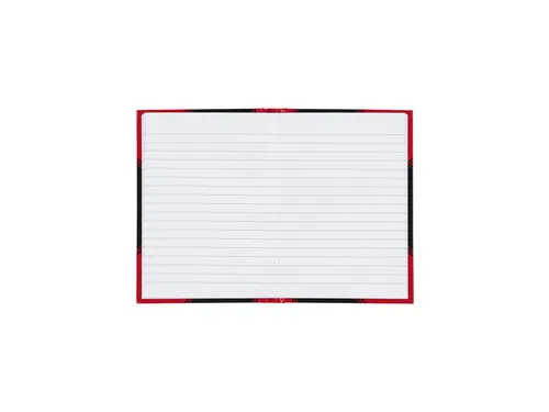 Notitieboek Bantex zwart/rood A6 lijn 70gr 96vel