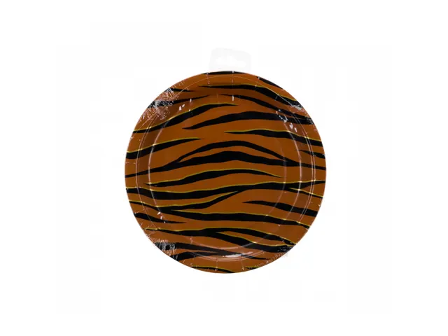 Wegwerp borden Papier Plates Tiger Safari 22,6cm 8 stuks