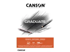 Schetspapier Canson Graduate Sketch 40vel 96gr A4 natuurlijk wit