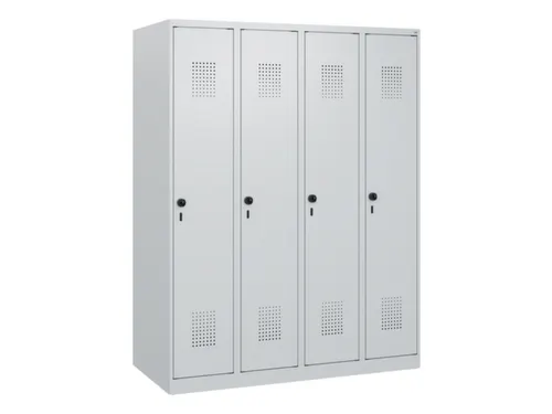 schoollocker,HxBxD 1530x1200x500mm,4vak,vak B 300mm,draaigrendel