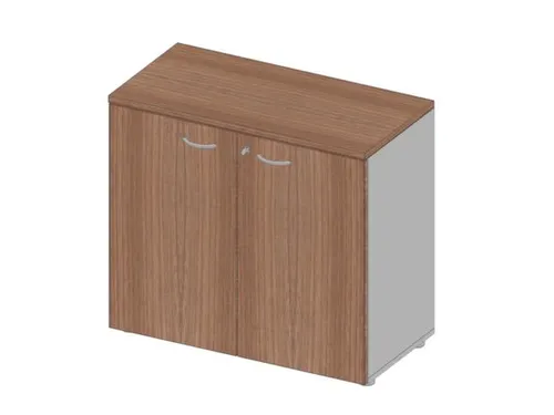 Kantoorkast Romp Aluminium Front Canaletto-Hout bxdxh 900x450x815mm