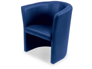 Fauteuil Echt Leer Zit Hxbxd 46X48X49Cm Totale Hxb 77X69Cm Donkerblauw - 1