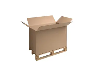 Palletdozen dubbele golf bruin 770x570x670mm - 1
