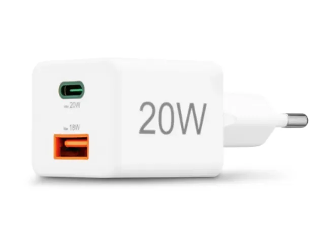 Oplader Hama USB-C/USB-A Mini PD 20W wit