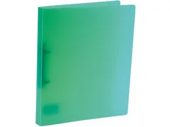 ringmap A4 PP 25mm 2 rings D-mech 15mm transparant groen