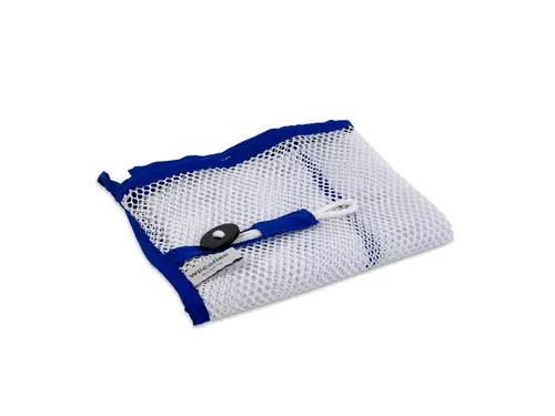 Wasnet wit met blauwe rand blauw 60x80cm