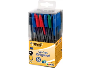 balpen Cristal, doos met 50 stuks in geassorteerde kleuren - 1