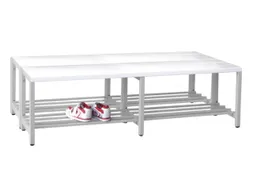 dubbele zitbank,HxLxD 430x1500x740mm,onderstel RAL7035