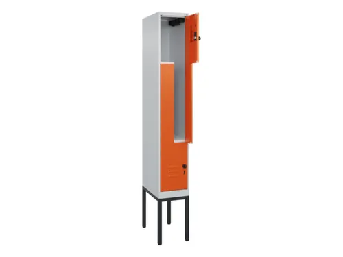 Z-garderobekast,HxBxD 2120x300x500mm,vak B 150/300mm,draaigrendel