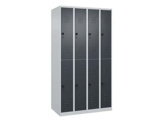 dubbeldekse locker,HxBxD 1850x1000x500mm,4x2vak.,vak B 250mm