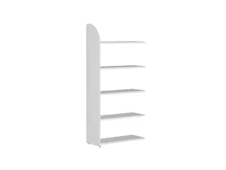 Basisveld 1900x800x325mm 5legborden 1zijpaneel Zonder Achterwand Wit - 3