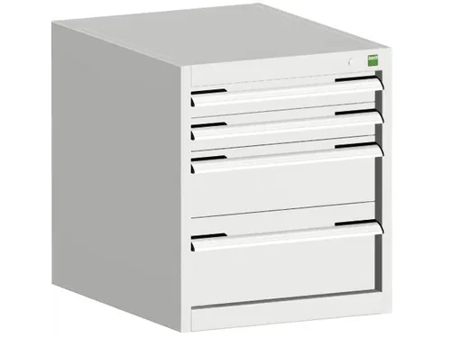 ladekast HxBxD 600x525x650mm 4laden romp RAL7035 front RAL7035