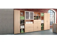 kantoorstelling HxBxD 2160x400x420mm beuken